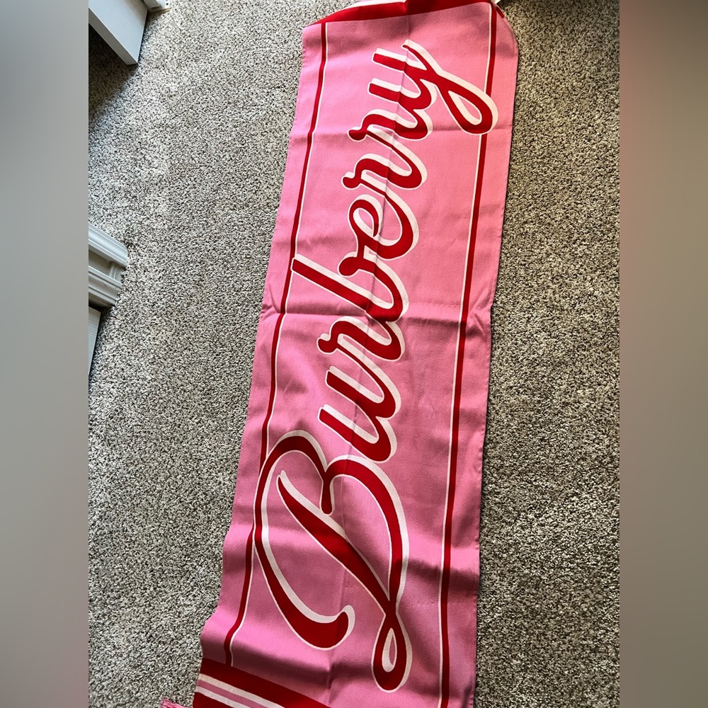 Burberry Logo Cotton Jacquard Scarf